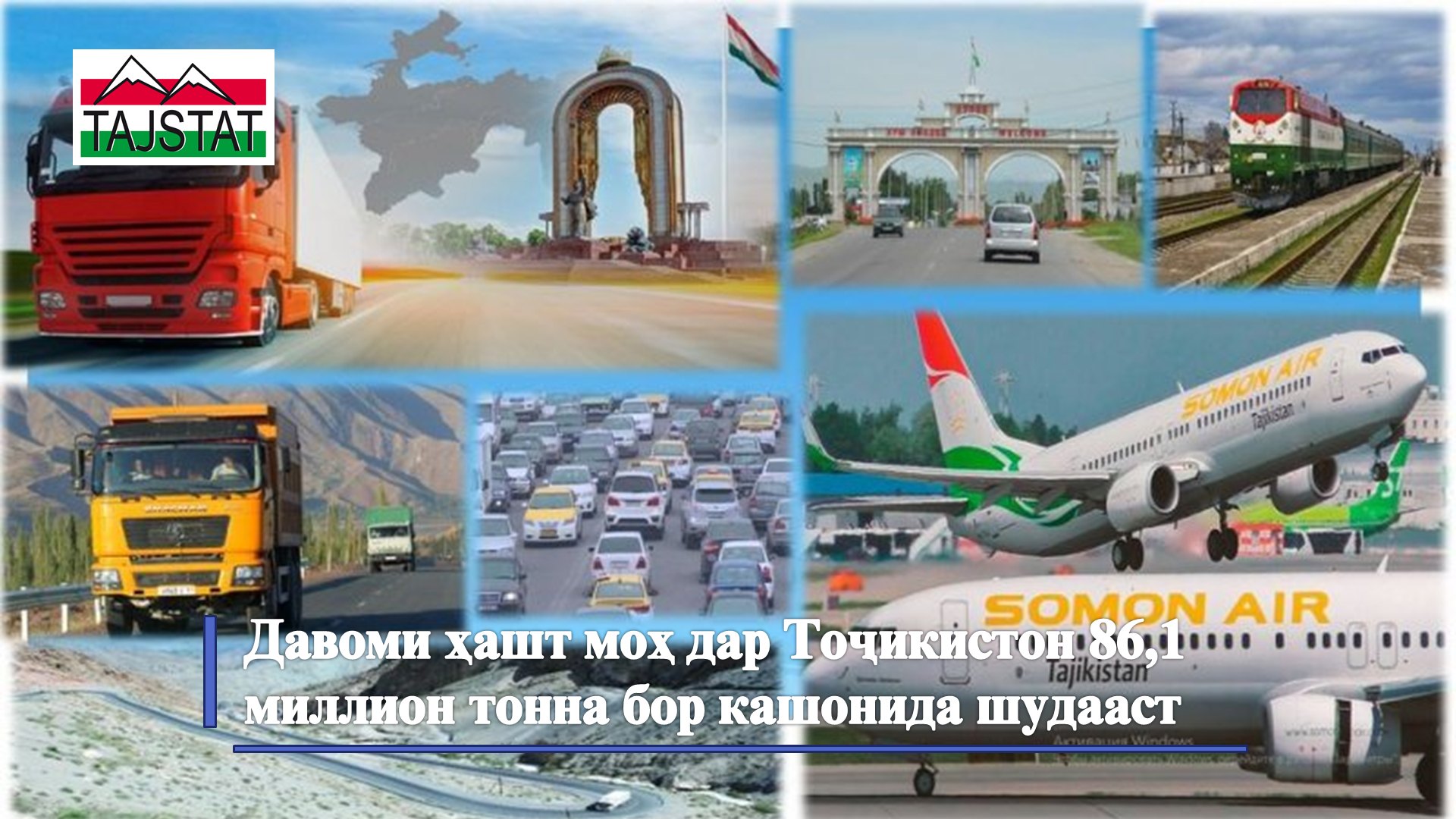 IN TAJIKISTAN THE VOLUME OF CARGO TRANSPORTATION INCREASED BY 14.4 %